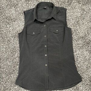 Eddie Bauer Gray Fitted Button Down Shirt